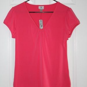 Worthington V Neck Blouse Top